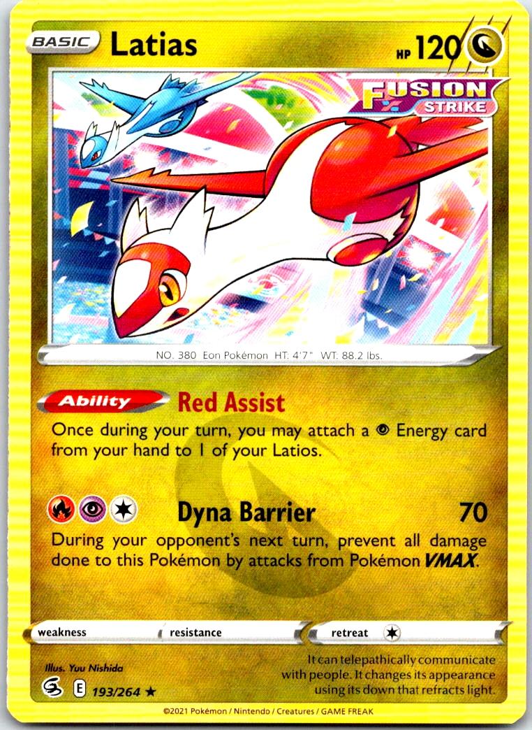 Latias - 193/264 - - FUSION STRIKE - Pokemon - Rare | AB38-46