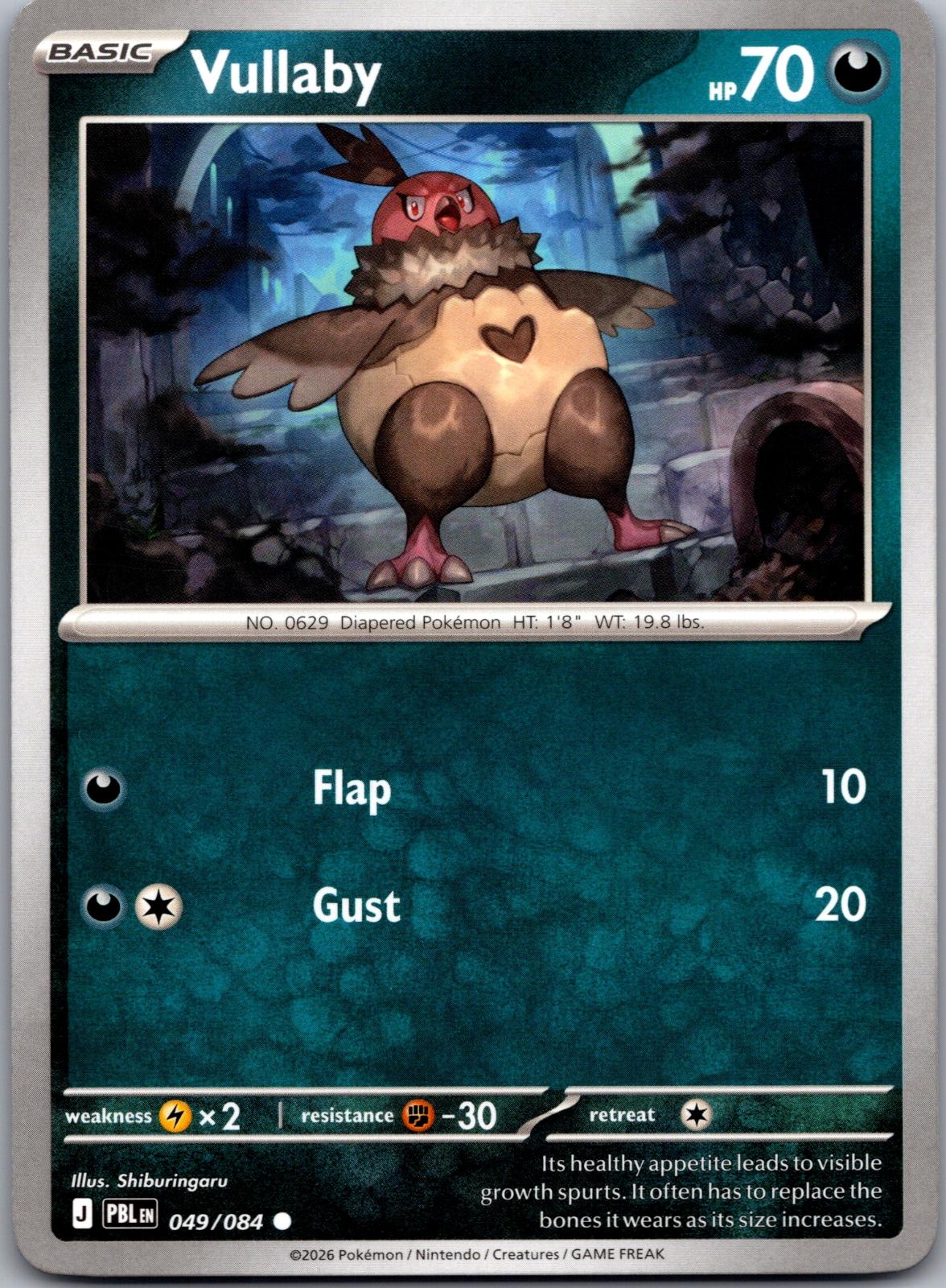 Vullaby - 049/084 - - PITCH BLACK - Pokemon - Common | AA81-19
