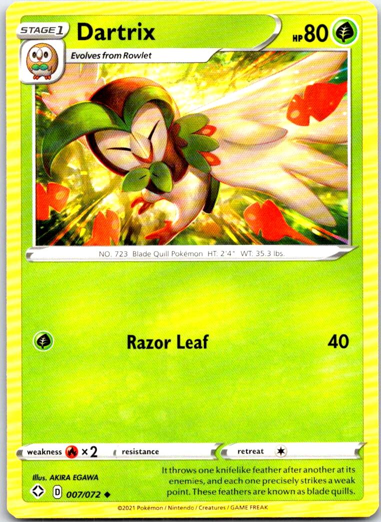 Dartrix - 007/072 - - SHINING FATES - Pokemon - Uncommon | AB71-9