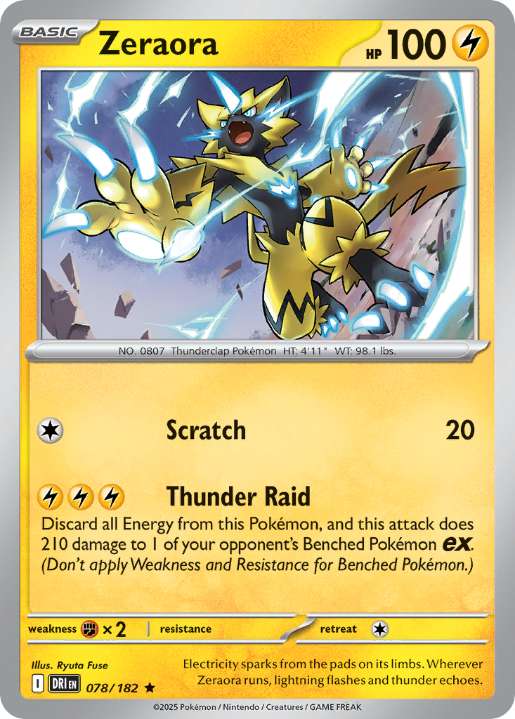 Zeraora - 078/182 - Holo - DESTINED RIVALS - Pokemon - Rare | AA13-44