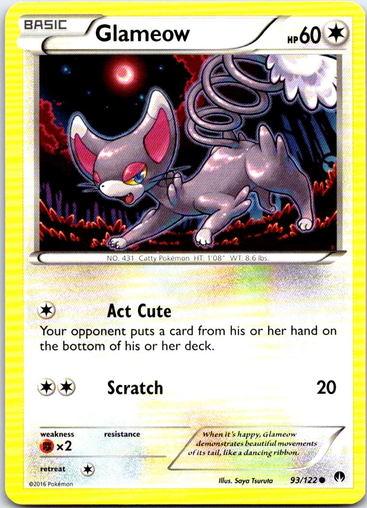 Glameow - 93/122 - - BREAKPOINT - Pokemon - Common | AB77-23