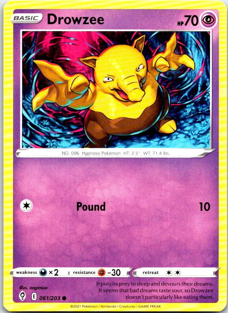 Drowzee - 061/203 - - EVOLVING SKIES - Pokemon - Common | AB29-33