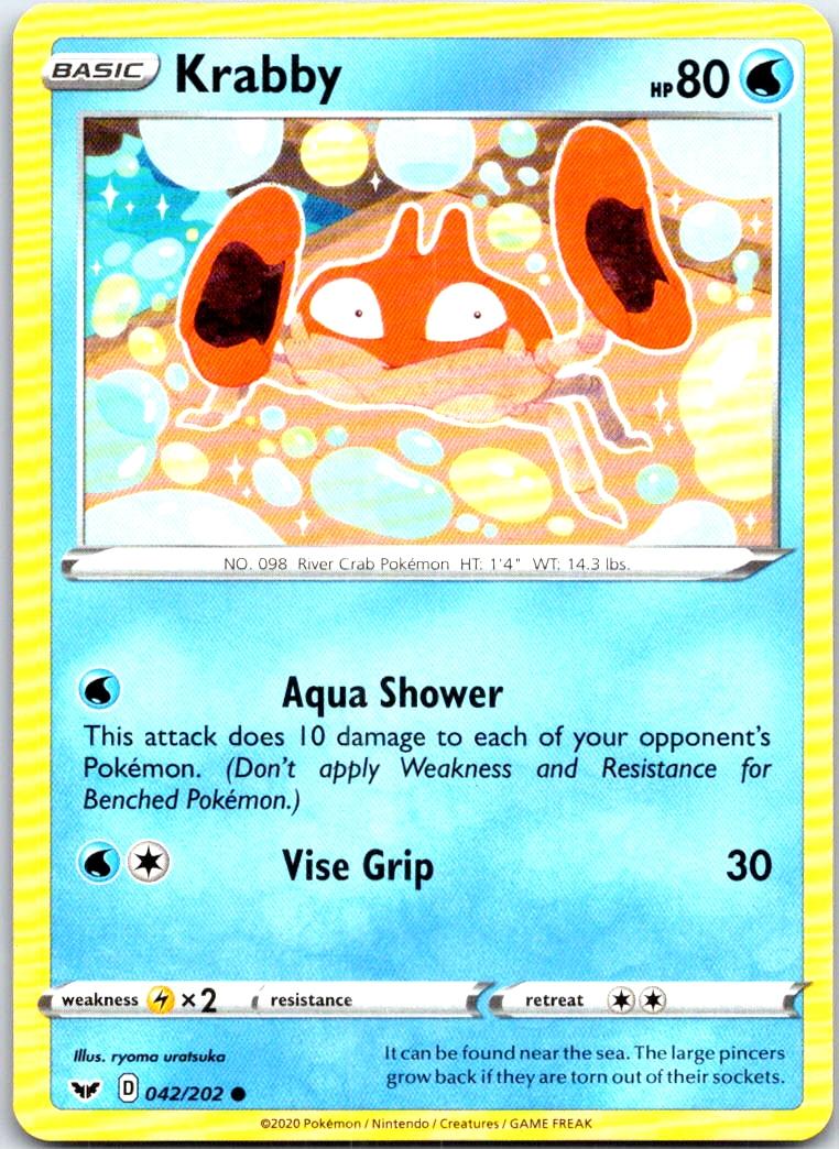 Krabby - 042/202 - - SWORD & SHIELD - Pokemon - Common | AB67-32