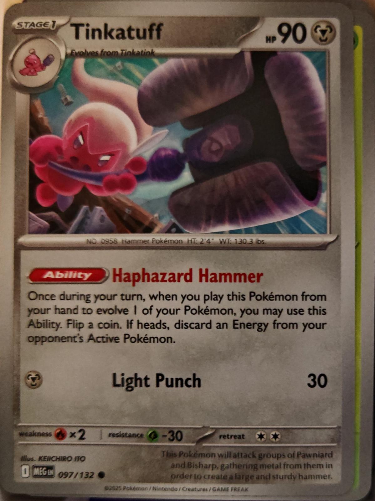 Tinkatuff - 097/132 - - MEGA EVOLUTION - Pokemon - Common | AA01-56