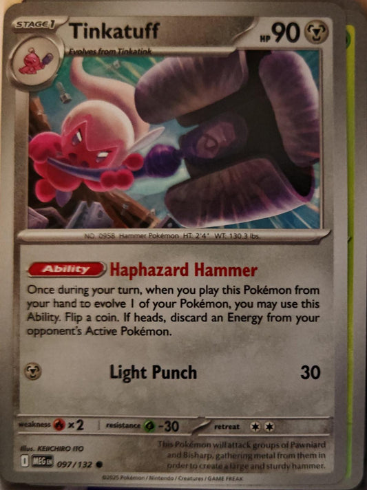 Tinkatuff - 097/132 - - MEGA EVOLUTION - Pokemon - Common | AA01-56