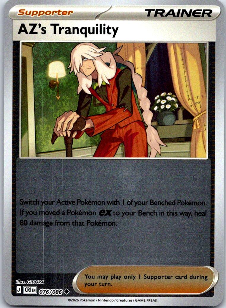 AZ's Tranquility - 076/086 - Reverse Holo - CHAOS RISING - Pokemon - | AB14-49