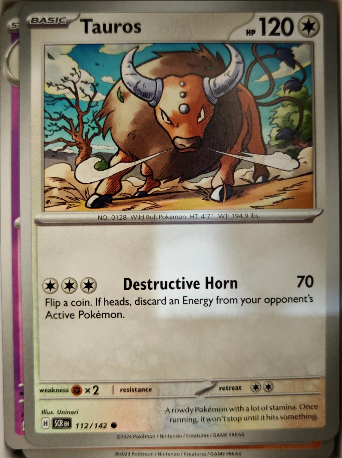 Tauros - 112/142 - - STELLAR CROWN - Pokemon - Common | AA05-49