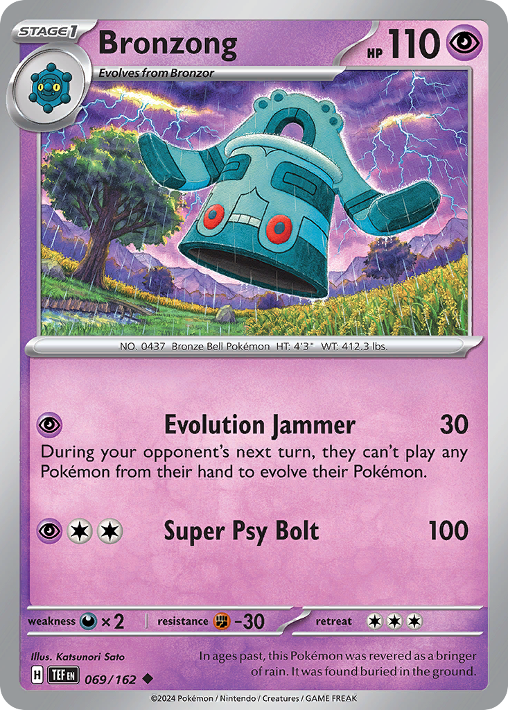 Bronzong - 069/162 - Reverse Holo - TEMPORAL FORCES - Pokemon - | AA26-50