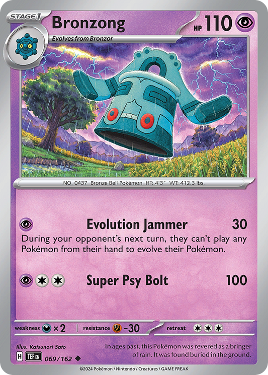 Bronzong - 069/162 - Reverse Holo - TEMPORAL FORCES - Pokemon - | AA26-50