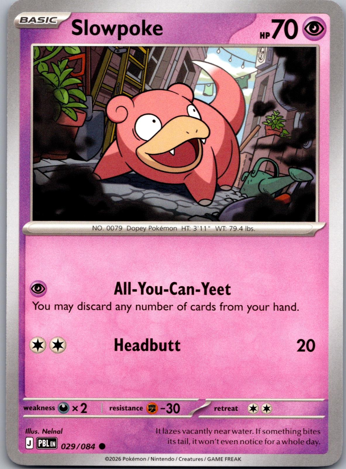 Slowpoke - 029/084 - - PITCH BLACK - Pokemon - Common | AA78-21