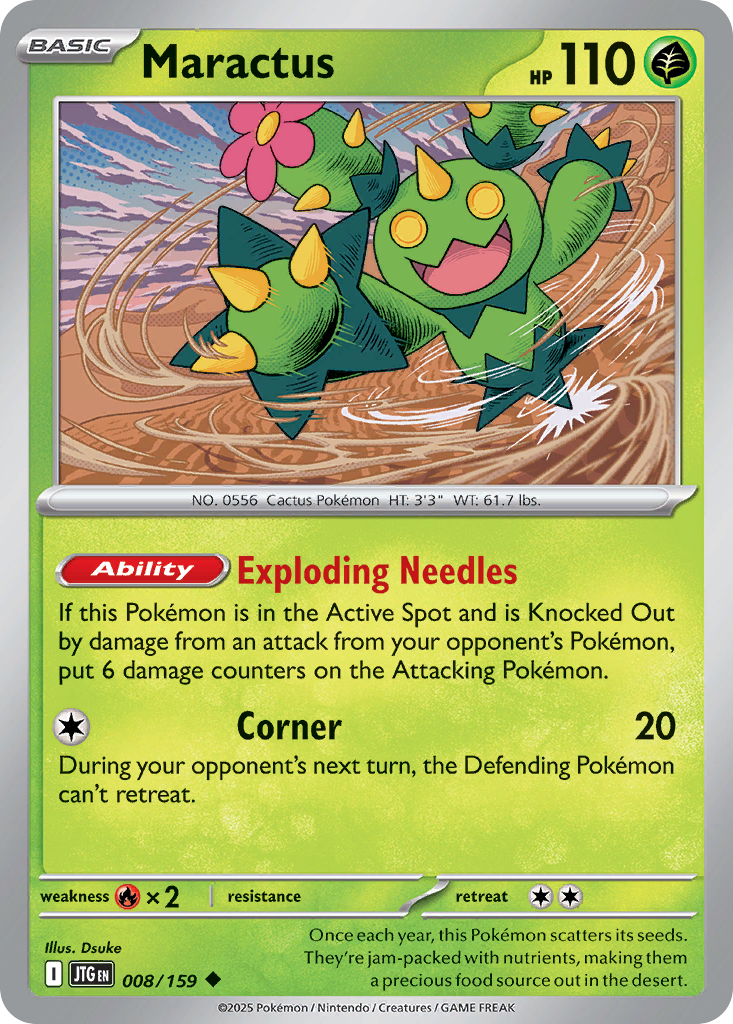 Maractus - 008/159 - - JOURNEY TOGETHER - Pokemon - Uncommon | AA50-26