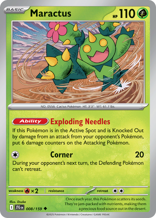 Maractus - 008/159 - - JOURNEY TOGETHER - Pokemon - Uncommon | AA50-26