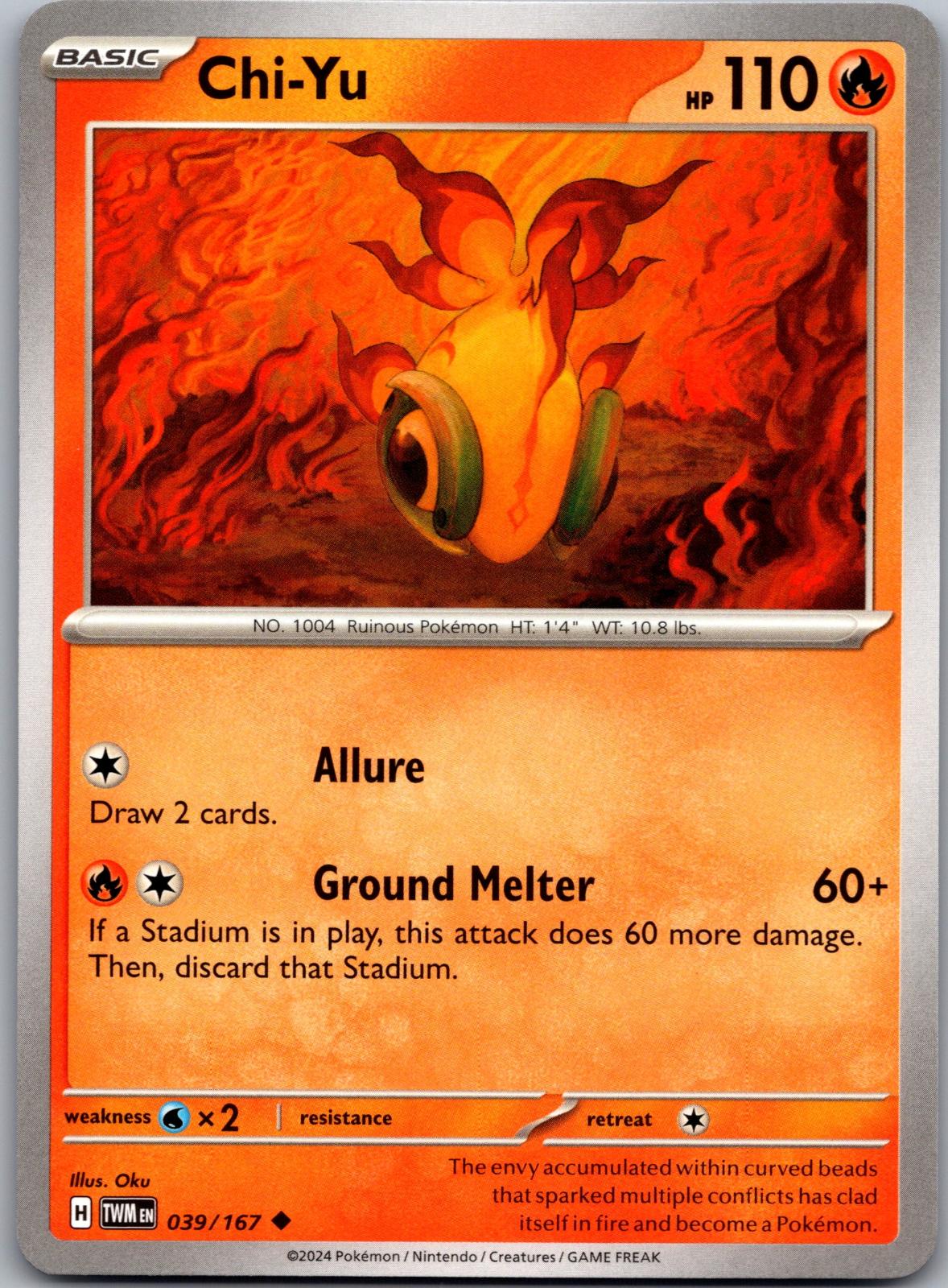 Chi-Yu - 039/167 - - TWILIGHT MASQUERADE - Pokemon - Uncommon | AA84-49