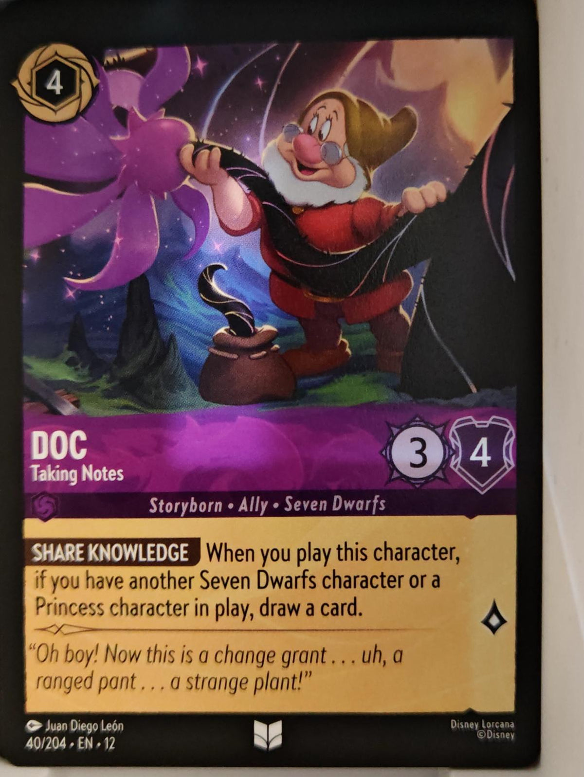 Doc - Taking Notes - 40/204 - - WILDS UNKNOWN - Lorcana - Uncommon | LAA02-30