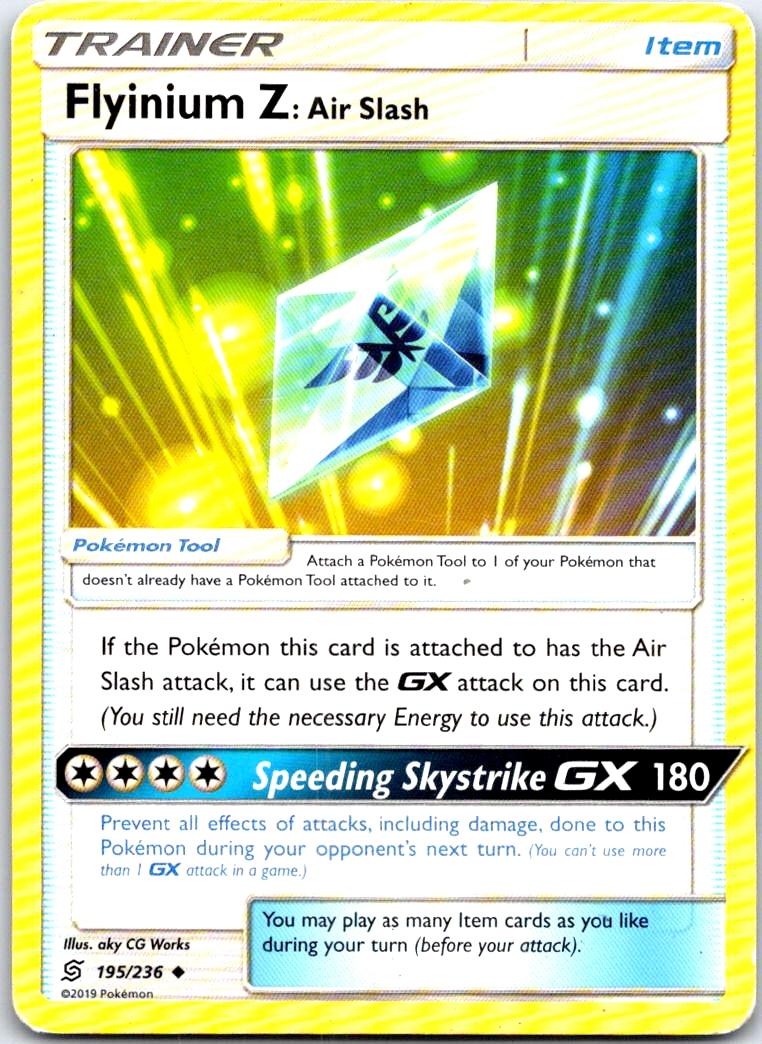 Flyinium Z: Air Slash - 195/236 - - UNIFIED MINDS - Pokemon - Uncommon | AB63-36