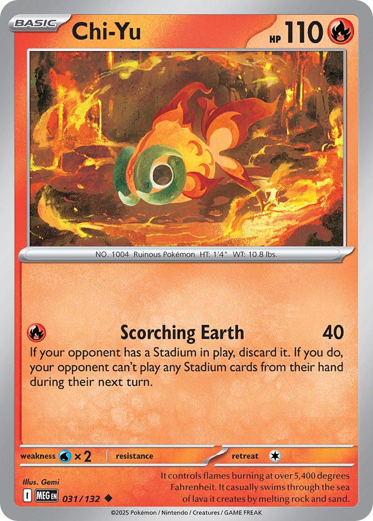 Chi-Yu - 031/132 - - MEGA EVOLUTION - Pokemon - Uncommon | AA02-26