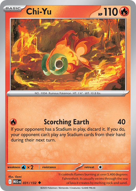 Chi-Yu - 031/132 - - MEGA EVOLUTION - Pokemon - Uncommon | AA02-26