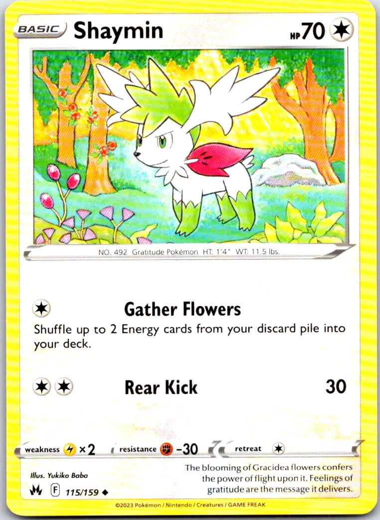 Shaymin - 115/159 - - CROWN ZENITH - Pokemon - Uncommon | AA105-41