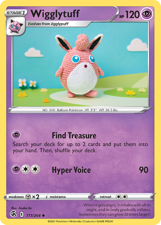 Wigglytuff - 111/264 - - FUSION STRIKE - Pokemon - Uncommon | AA90-22