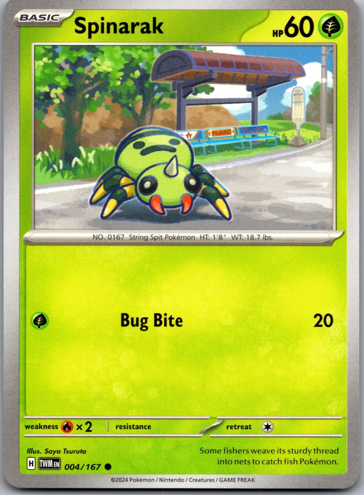Spinarak - 004/167 - - TWILIGHT MASQUERADE - Pokemon - Common | AA85-50