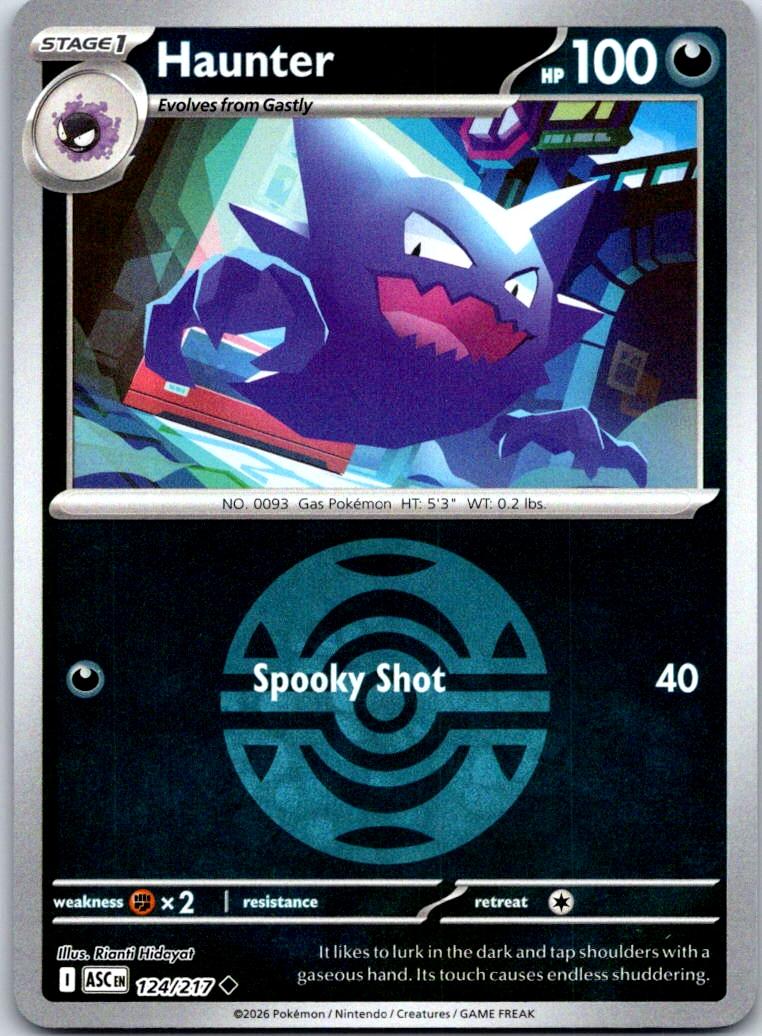 Haunter (Dusk Ball) - 124/217 - Reverse Holo - ASCENDED HEROES - Pokemon - | AB03-49