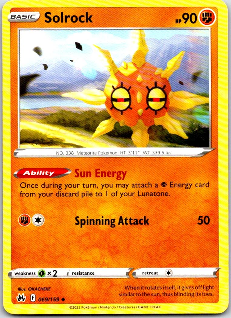Solrock - 069/159 - - CROWN ZENITH - Pokemon - Uncommon | AA102-39