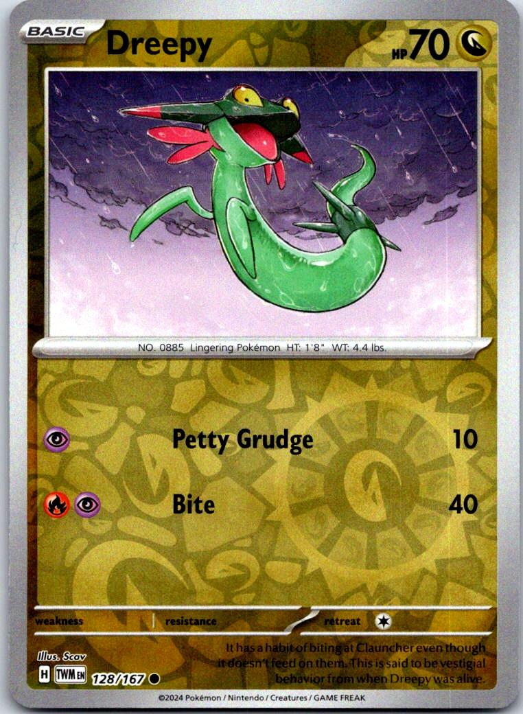 Dreepy - 128/167 - Reverse Holo - TWILIGHT MASQUERADE - Pokemon - | AA126-43