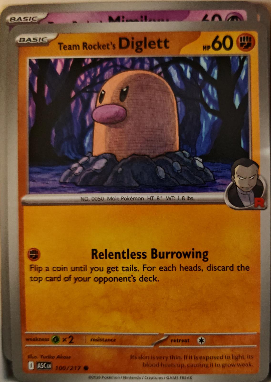 Team Rocket's Diglett - 100/217 - - ASCENDED HEROES - Pokemon - Common | AA01-75