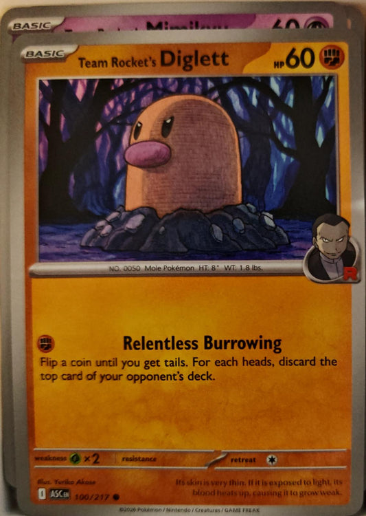 Team Rocket's Diglett - 100/217 - - ASCENDED HEROES - Pokemon - Common | AA01-75