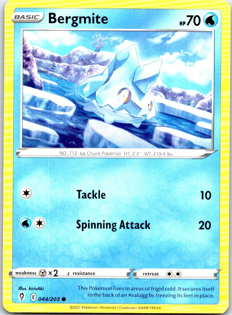 Bergmite - 044/203 - - EVOLVING SKIES - Pokemon - Common | AB95-7