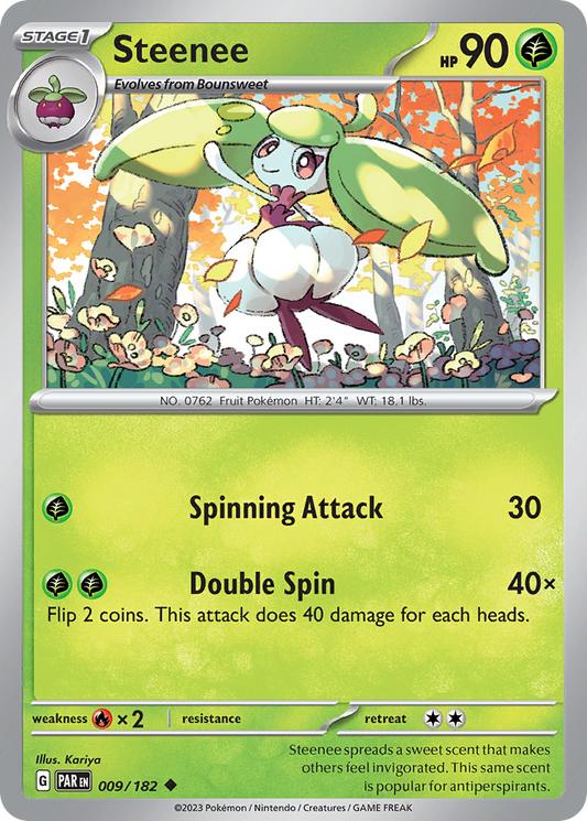 Steenee - 009/182 - - PARADOX RIFT - Pokemon - Uncommon | AA39-18