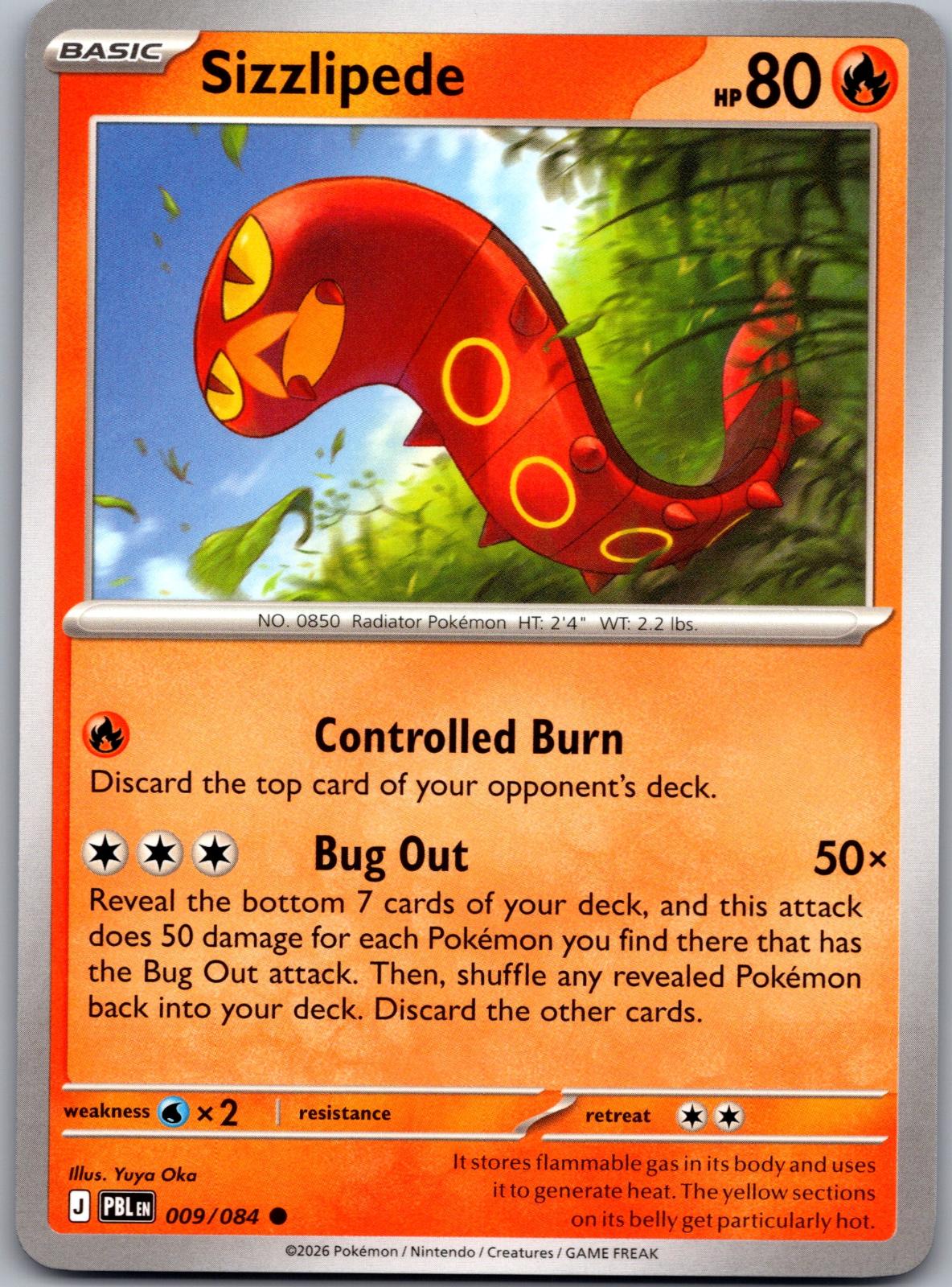 Sizzlipede - 009/084 - - PITCH BLACK - Pokemon - Common | AA81-34