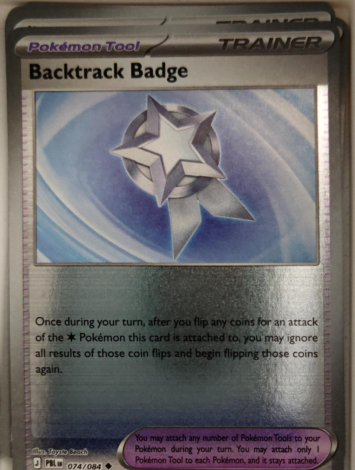 Backtrack Badge - 074/084 - Reverse Holo - PITCH BLACK - Pokemon - | AA15-4