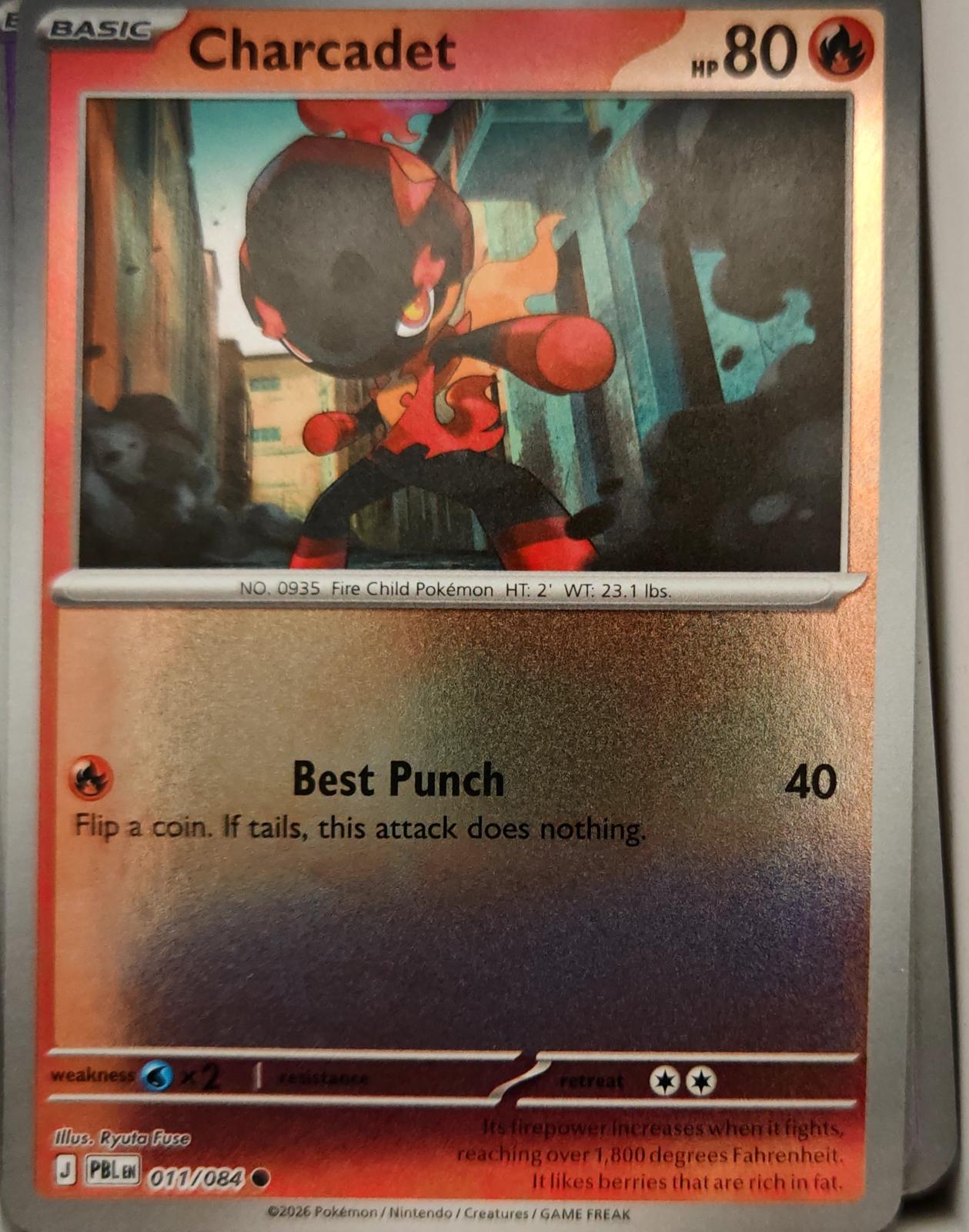 Charcadet - 011/084 - Reverse Holo - PITCH BLACK - Pokemon - Common | AA14-47