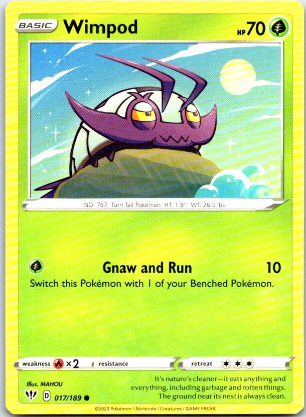 Wimpod - 017/189 - - DARKNESS ABLAZE - Pokemon - Common | AC16-30