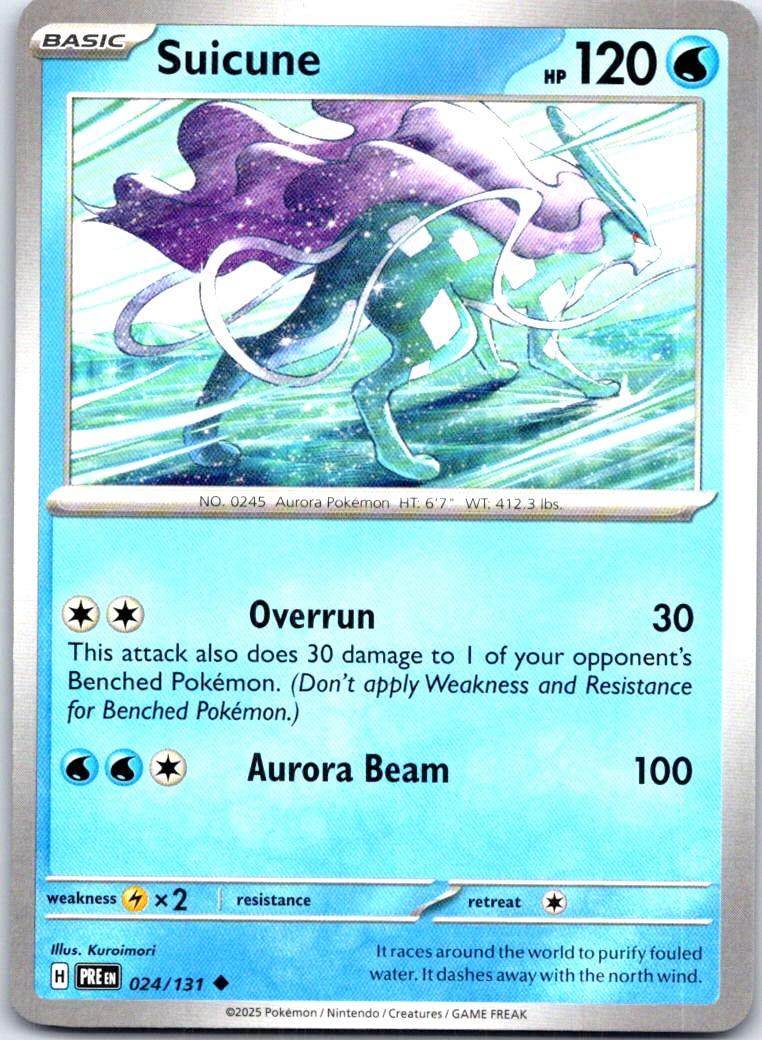Suicune - 024/131 - - PRISMATIC EVOLUTIONS - Pokemon - Uncommon | AB59-29