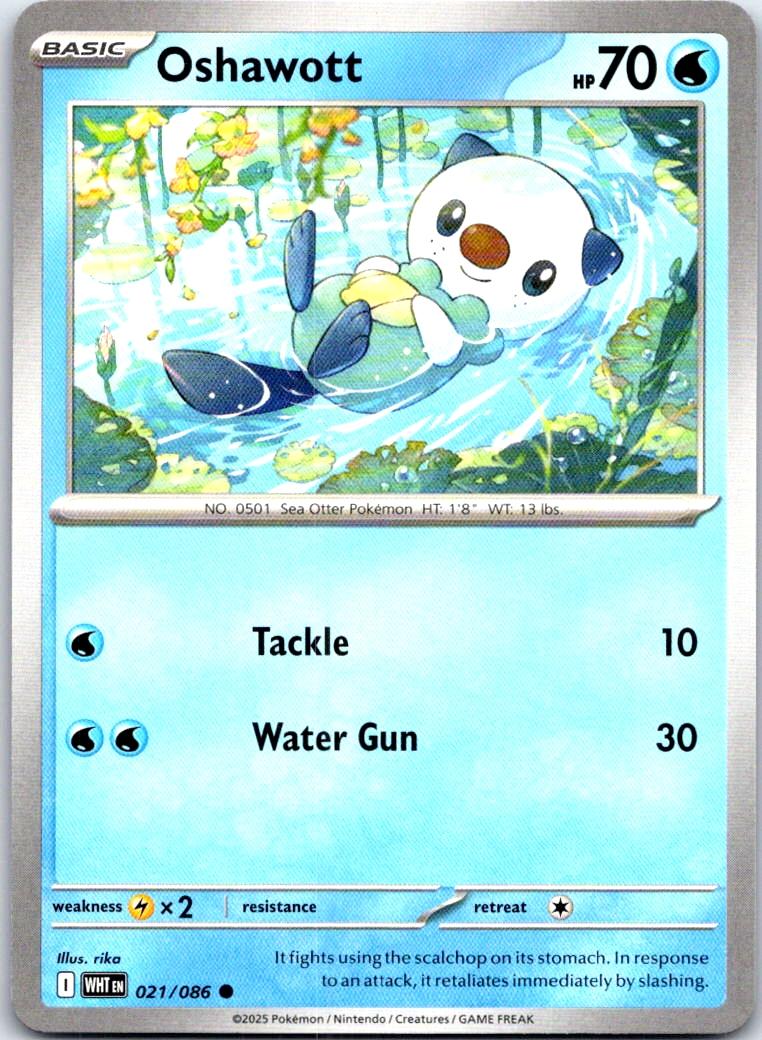 Oshawott - 021/086 - - WHITE FLARE - Pokemon - Common | AB68-48