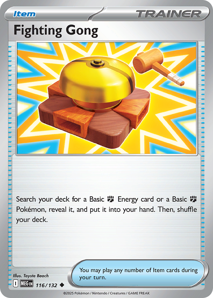 Fighting Gong - 116/132 - Reverse Holo - MEGA EVOLUTION - Pokemon - | AA20-51