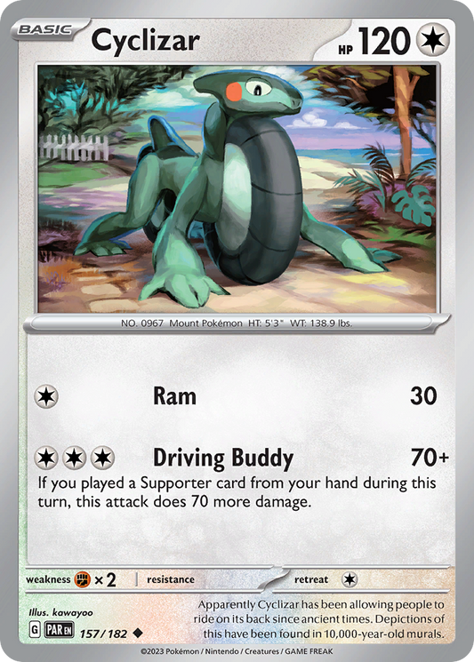 Cyclizar - 157/182 - Reverse Holo - PARADOX RIFT - Pokemon - Uncommon | AA35-10