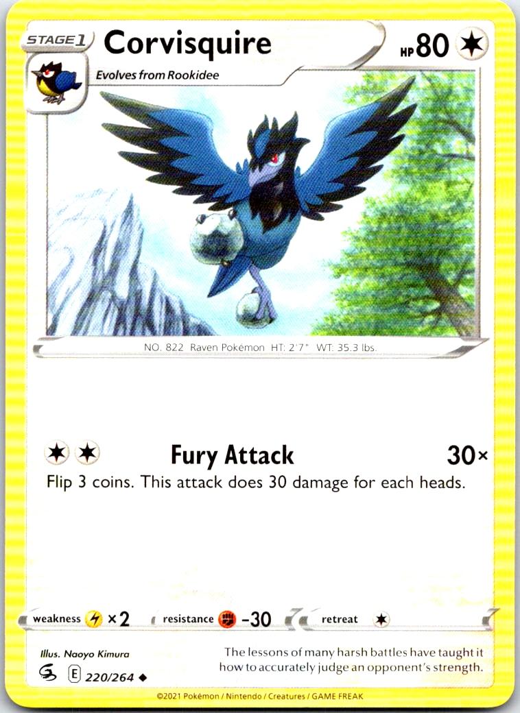 Corvisquire - 220/264 - - FUSION STRIKE - Pokemon - Uncommon | AB40-12