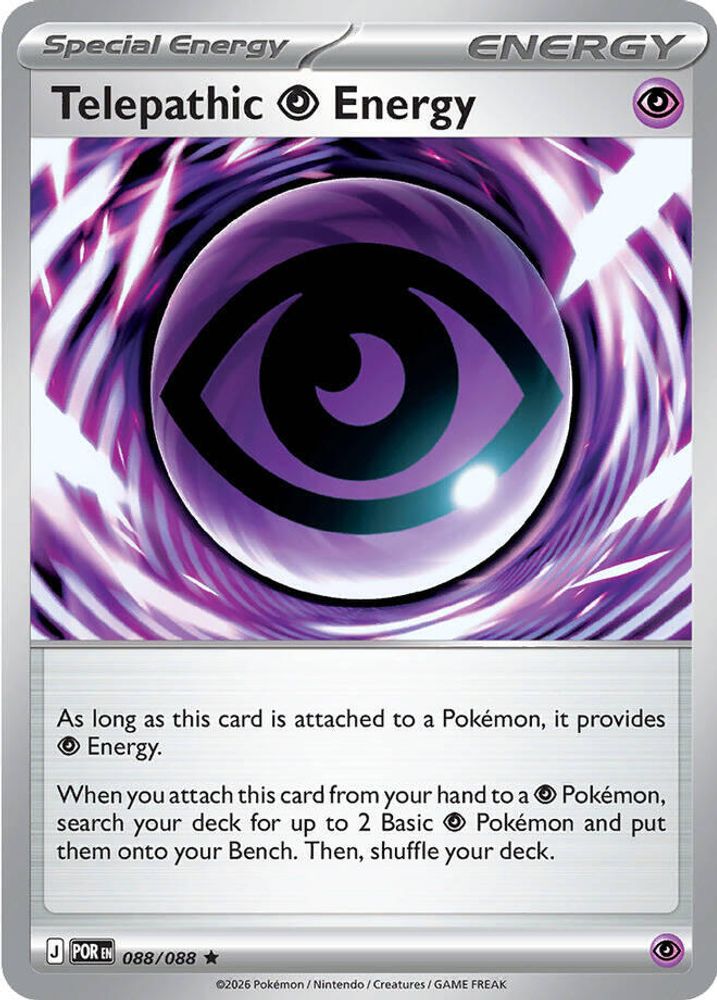 Telepathic Psychic Energy - 088/088 - Holo - PERFECT ORDER - Pokemon - | AA15-15
