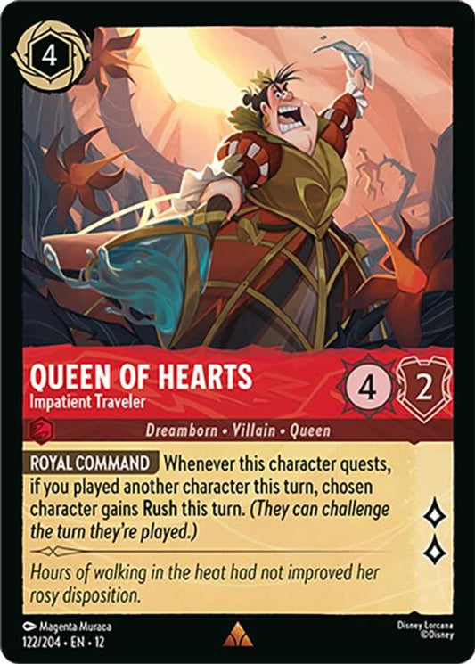 Queen of Hearts - Impatient Traveler - 122/204 - - WILDS UNKNOWN - Lorcana - | LAA01-70
