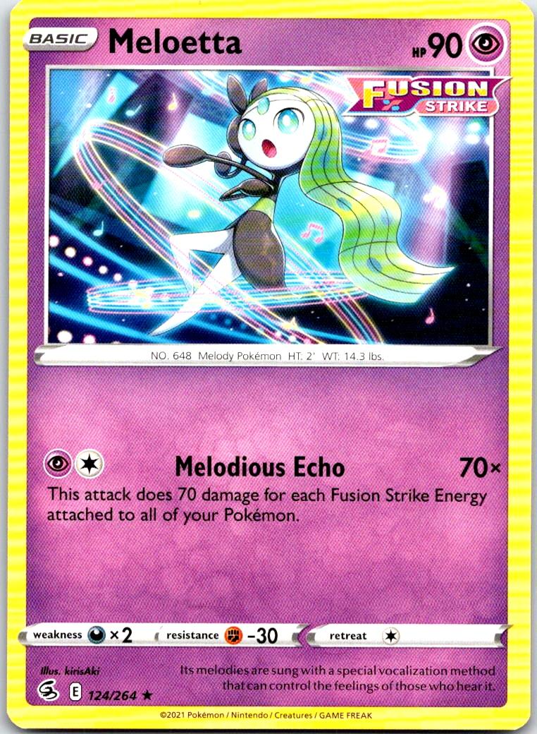 Meloetta - 124/264 - - FUSION STRIKE - Pokemon - Rare | AB40-19