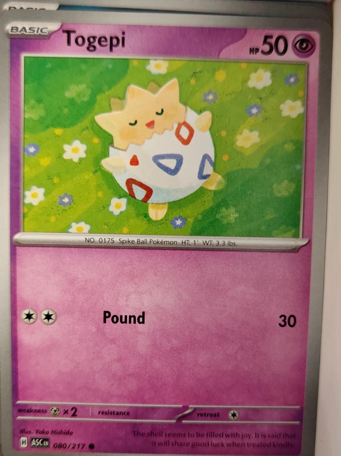 Togepi - 080/217 - - ASCENDED HEROES - Pokemon - Common | AA38-97