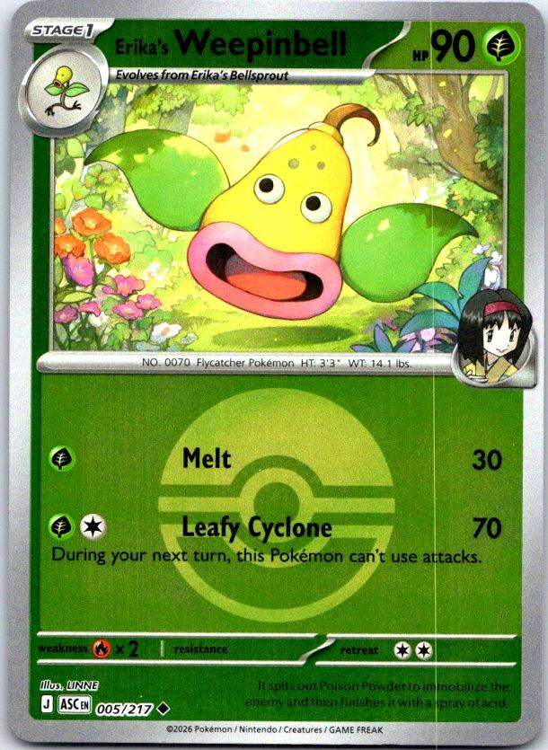 Erika's Weepinbell (Poke Ball) - 005/217 - Reverse Holo - ASCENDED HEROES - Pokemon - | AC27-13
