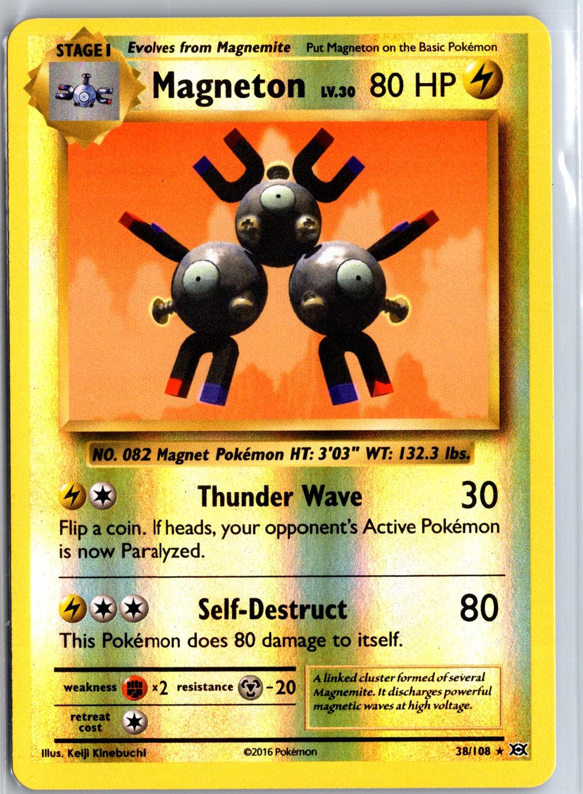 Magneton - 38/108 - Reverse Holo - EVOLUTIONS - Pokemon - Rare | AA115-32