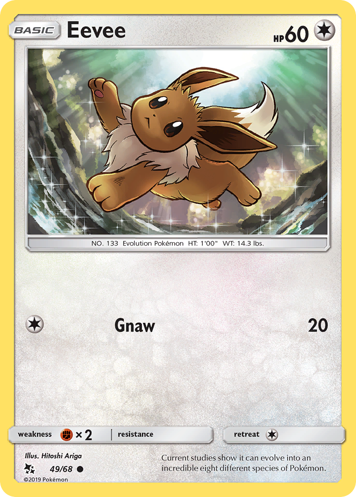 Eevee - 49/68 - - HIDDEN FATES - Pokemon - Common | AA68-48