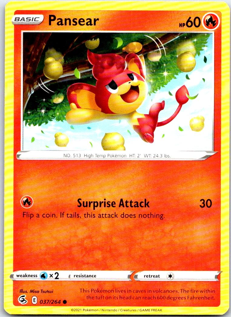 Pansear - 037/264 - - FUSION STRIKE - Pokemon - Common | AB34-33
