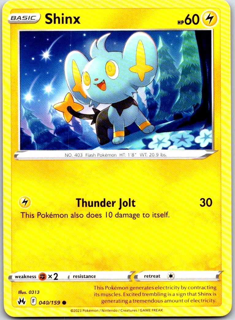 Shinx - 040/159 - - CROWN ZENITH - Pokemon - Common | AA101-43