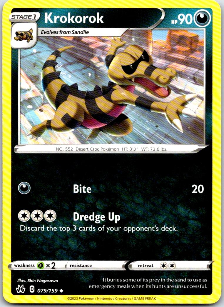 Krokorok - 079/159 - - CROWN ZENITH - Pokemon - Uncommon | AA103-24